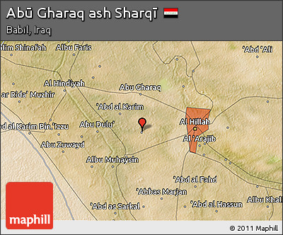Satellite 3D Map of Abū Gharaq Ash Sharqī