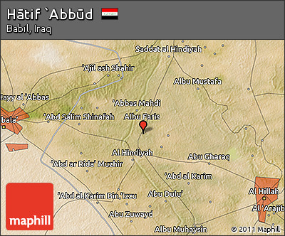 Satellite 3D Map of Hātif `Abbūd