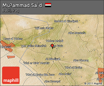 Satellite 3D Map of Muḩammad Sa`d