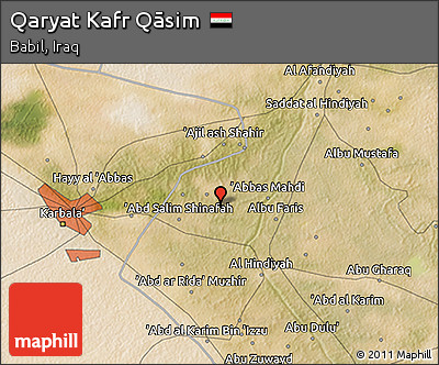 Satellite 3D Map of Qaryat Kafr Qāsim