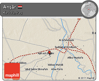 Shaded Relief 3D Map of Anşār