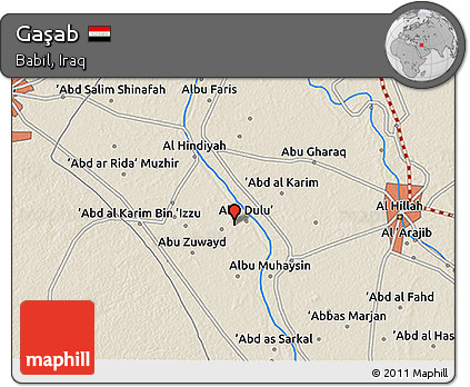 Shaded Relief 3D Map of Gaşab