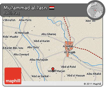 Shaded Relief 3D Map of Muḩammad Al Ḩasn