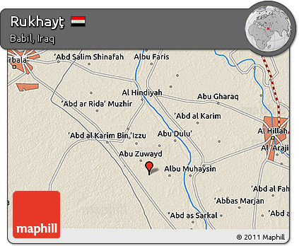 Shaded Relief 3D Map of Rukhayţ