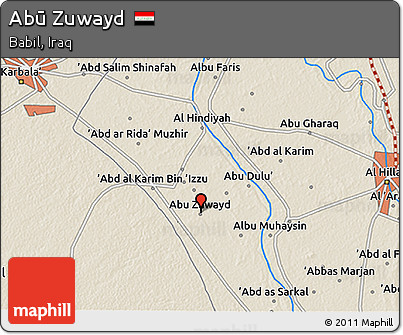 Shaded Relief 3D Map of Abū Zuwayd