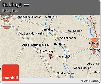 Shaded Relief 3D Map of Rukhayţ