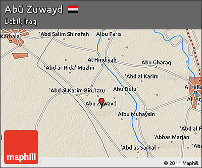 Shaded Relief 3D Map of Abū Zuwayd
