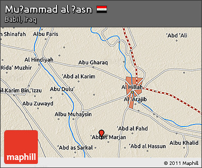Shaded Relief 3D Map of Muḩammad Al Ḩasn