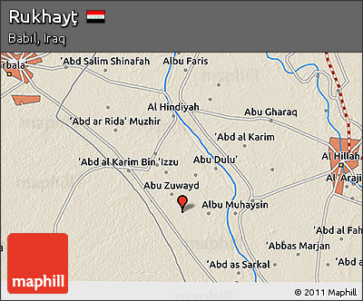 Shaded Relief 3D Map of Rukhayţ