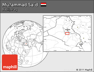 Blank Location Map of Muḩammad Sa`d