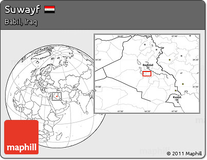 Blank Location Map of Suwayf