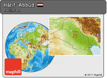 Physical Location Map of Hātif `Abbūd