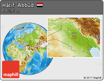 Physical Location Map of Hātif `Abbūd
