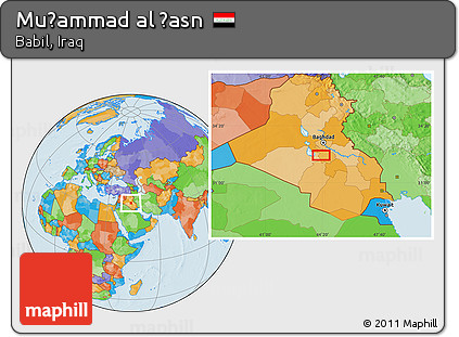 Political Location Map of Muḩammad Al Ḩasn