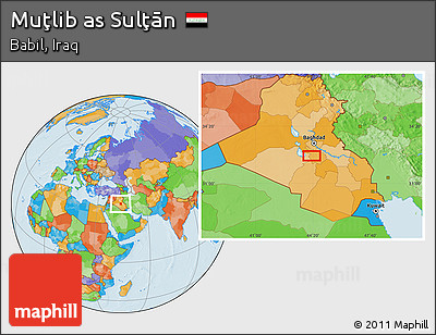 Political Location Map of Muţlib As Sulţān