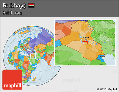 Political Location Map of Rukhayţ
