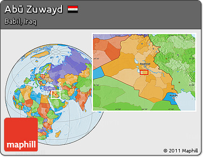 Political Location Map of Abū Zuwayd
