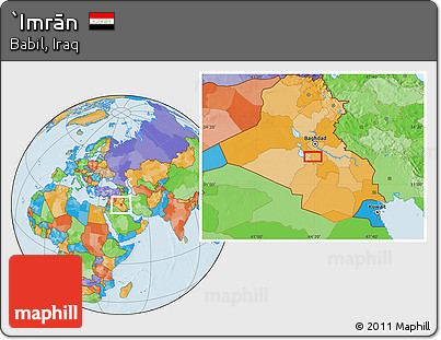 Political Location Map of `Imrān