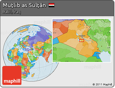 Political Location Map of Muţlib As Sulţān