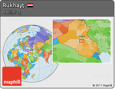 Political Location Map of Rukhayţ