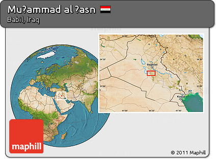 Satellite Location Map of Muḩammad Al Ḩasn