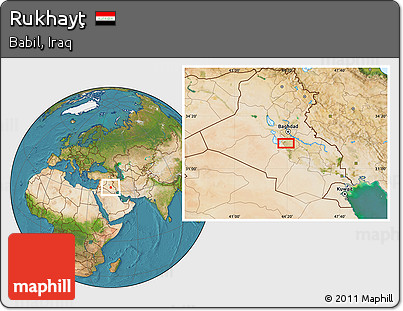Satellite Location Map of Rukhayţ