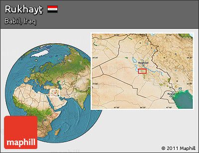 Satellite Location Map of Rukhayţ