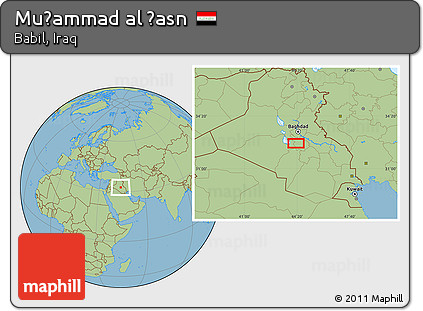 Savanna Style Location Map of Muḩammad Al Ḩasn