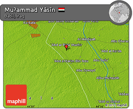 Physical Map of Muḩammad Yāsīn