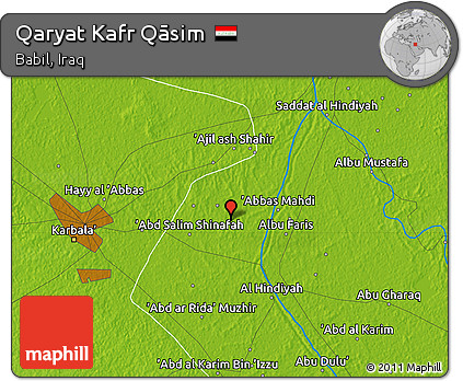 Physical Map of Qaryat Kafr Qāsim