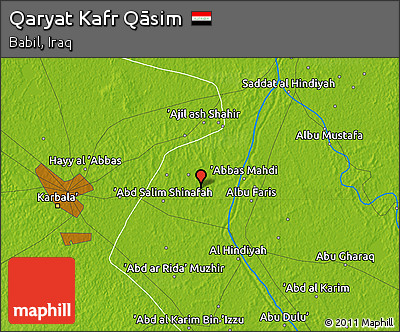 Physical Map of Qaryat Kafr Qāsim