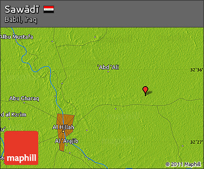 Physical Map of Sawādī