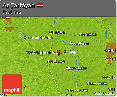 Physical Map of Aţ Ţarfāyah