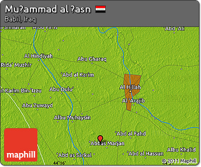 Physical Map of Muḩammad Al Ḩasn