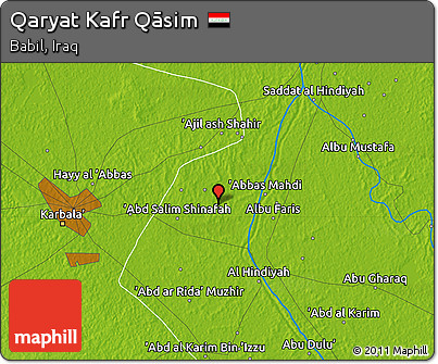 Physical Map of Qaryat Kafr Qāsim