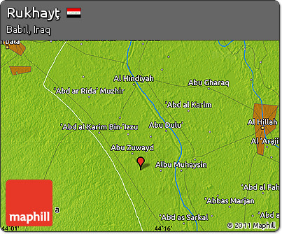 Physical Map of Rukhayţ