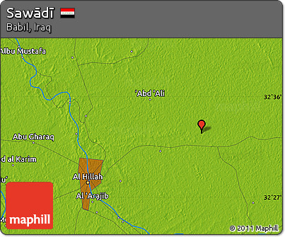 Physical Map of Sawādī