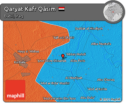 Political Map of Qaryat Kafr Qāsim