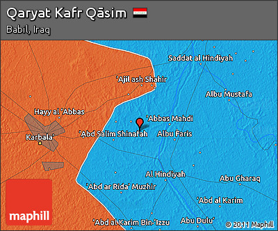 Political Map of Qaryat Kafr Qāsim