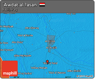 Political Map of `Awdat Al Ḩasan
