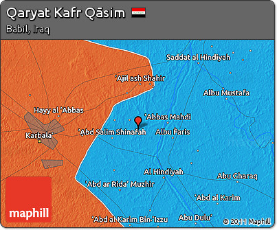 Political Map of Qaryat Kafr Qāsim