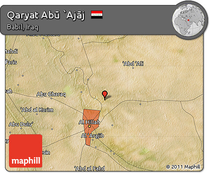 Satellite Map of Qaryat Abū `Ajāj