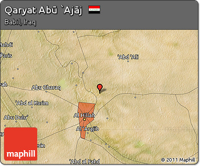 Satellite Map of Qaryat Abū `Ajāj