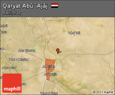 Satellite Map of Qaryat Abū `Ajāj