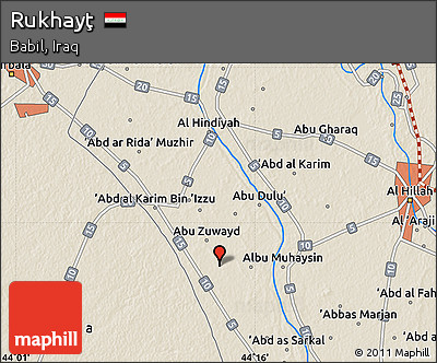 Shaded Relief Map of Rukhayţ