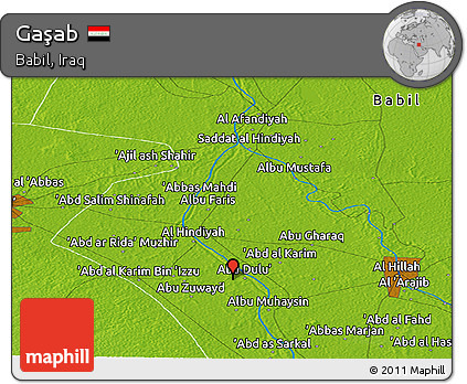 Physical Panoramic Map of Gaşab