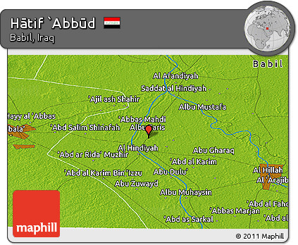 Physical Panoramic Map of Hātif `Abbūd