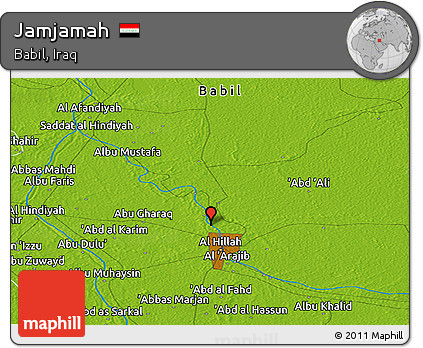 Physical Panoramic Map of Jamjamah