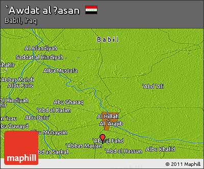Physical Panoramic Map of `Awdat Al Ḩasan