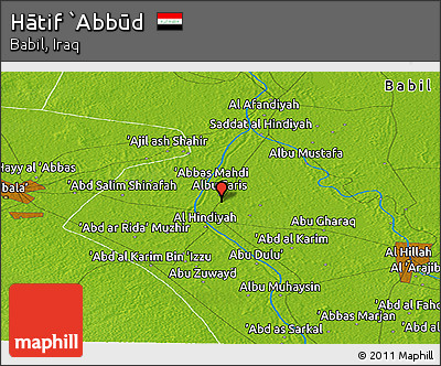 Physical Panoramic Map of Hātif `Abbūd